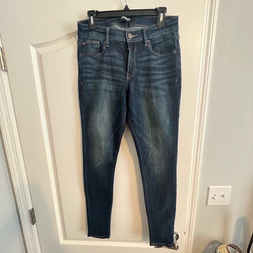 EXPRESS Medium Wash Mid Rise Legging Jeans Size 8R